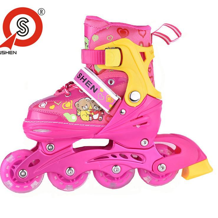 Adjustable Flashing Roller & Inline Skates Set for Kids & Beginners (Men & Women)