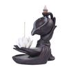 Zen Meditation Relaxation Handcrafted Purple Clay Backflow Incense Burner Lotus Buddha Hand Design Incense Burner -No Incense