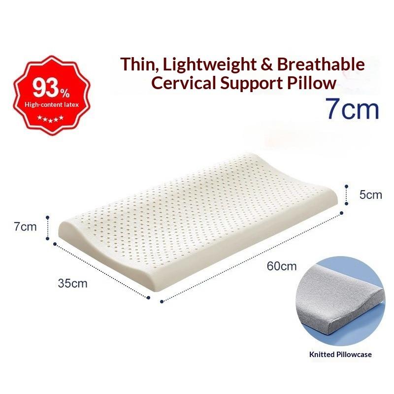 Natural Latex Pillow Orthopedic Cervical Support for Adults Sleeping Aid Pillow Core Healthy Birthday Gift & Home Essential