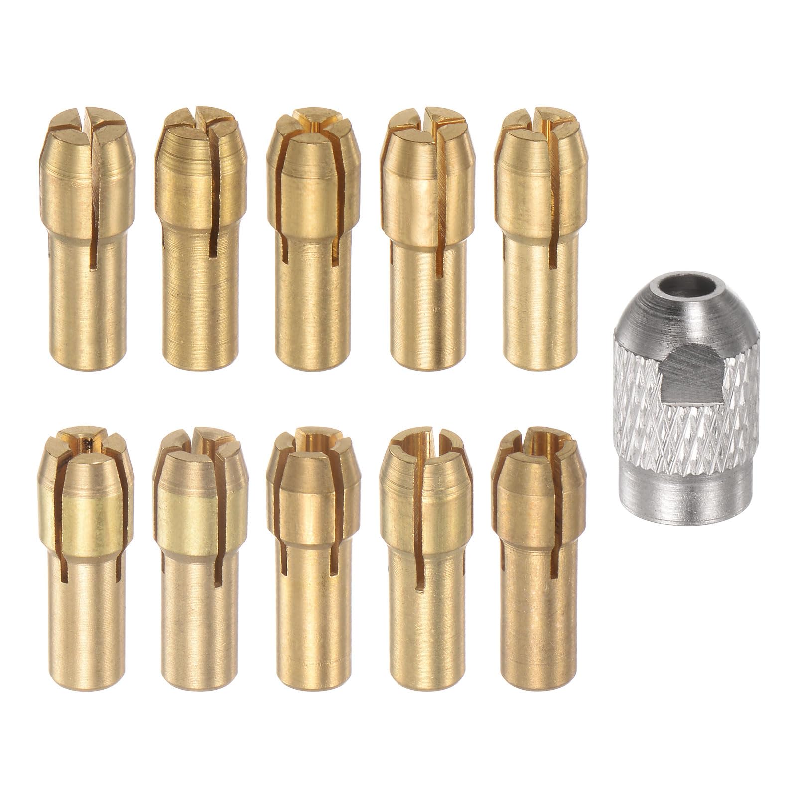 

Латунный цанговый патрон uxcell M7 для мини-электрической шлифовальной машины с быстросменным патроном для сверл, набор бит для вращающихся инструментов, диаметр хвостовика, мм, 11 шт., 4,8