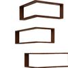 Corner Wall Shelf 90 Degree Bookshelf Multipurpose Decorative Wooden Mounted Storage Rack for