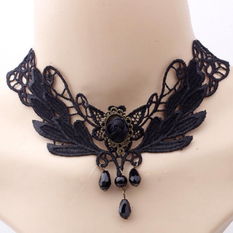 Lace Jewelry, European and American Lace Necklace, Versatile Neck Chain