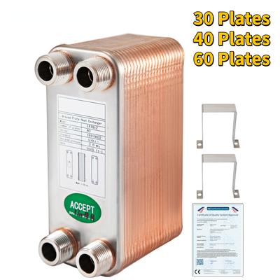 30 40 60 Plates Heat Exchanger Wort Chiller Stainless Steel Homebrew Brewing Beer Cooler Counterflow Chiller Water Heating FFTXD