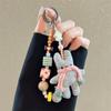Cartoon Beaded Phone Charm ins Rabbit Beaded Key Chain Phone Charm Strap  Mobile Phone Accessories