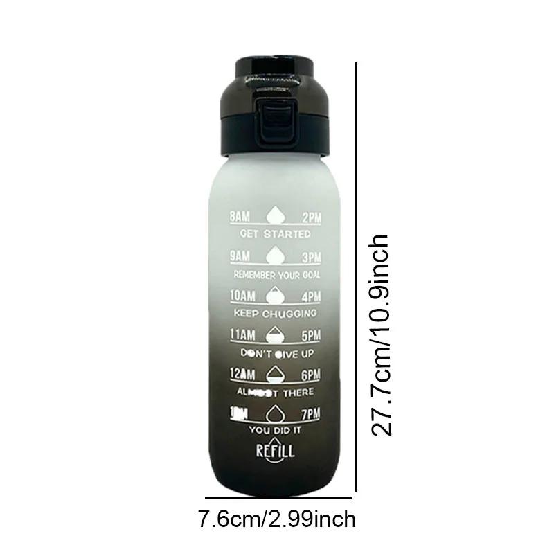1PC 1000ML Flavor Water Bottle With Straw With 5PCS Flavor Pods Fashion Fitness Water Bottle For Outdoor Activities Sports Termo