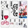 Phone Case For Samsung Galaxy S24 Ultra S23 FE S22 S20 S21 5G S10 S9 Plus S10E S8 Soft Clear Mountain Bike Cycling Art Cover