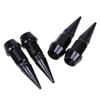 4Pcs BLACK Aluminum Metal Spike Wheel/Tire Valve Stem Car-Truck Air Caps Covers Valve Stems 1