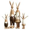 Healing Resin Rabbit Family Figurines Accessories Home Livingroom Table Sculpture Ornaments Store Office Desk Statue Decoration