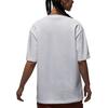 Jordan Logo Letter Round Neck Drop Shoulder Loose Short Sleeve T-Shirt Women T-Shirt White IH0834100
