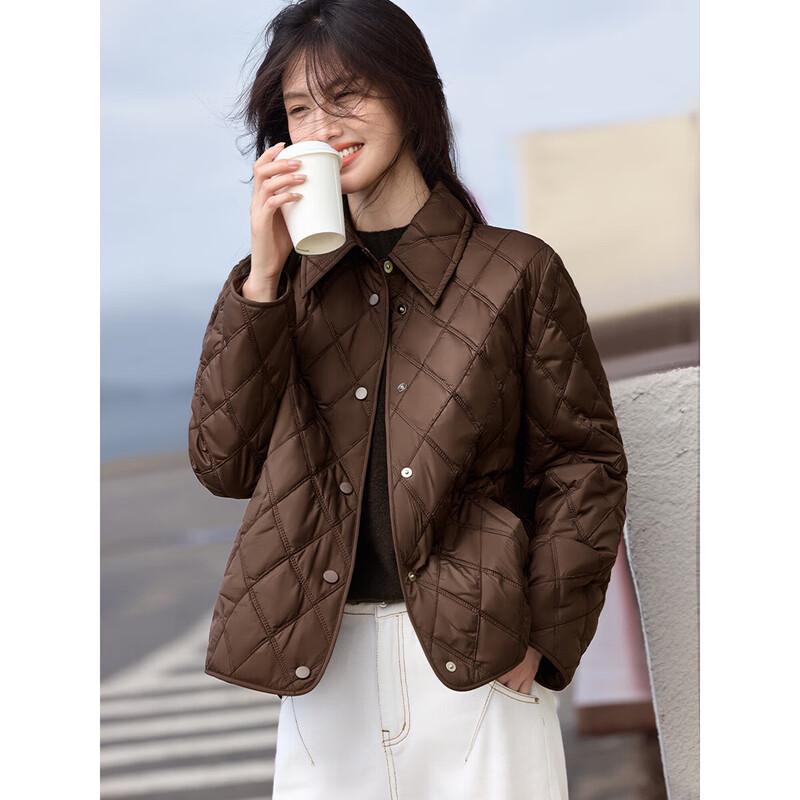 XWI Damen Maillard-Stil Gepolsterte Jacke