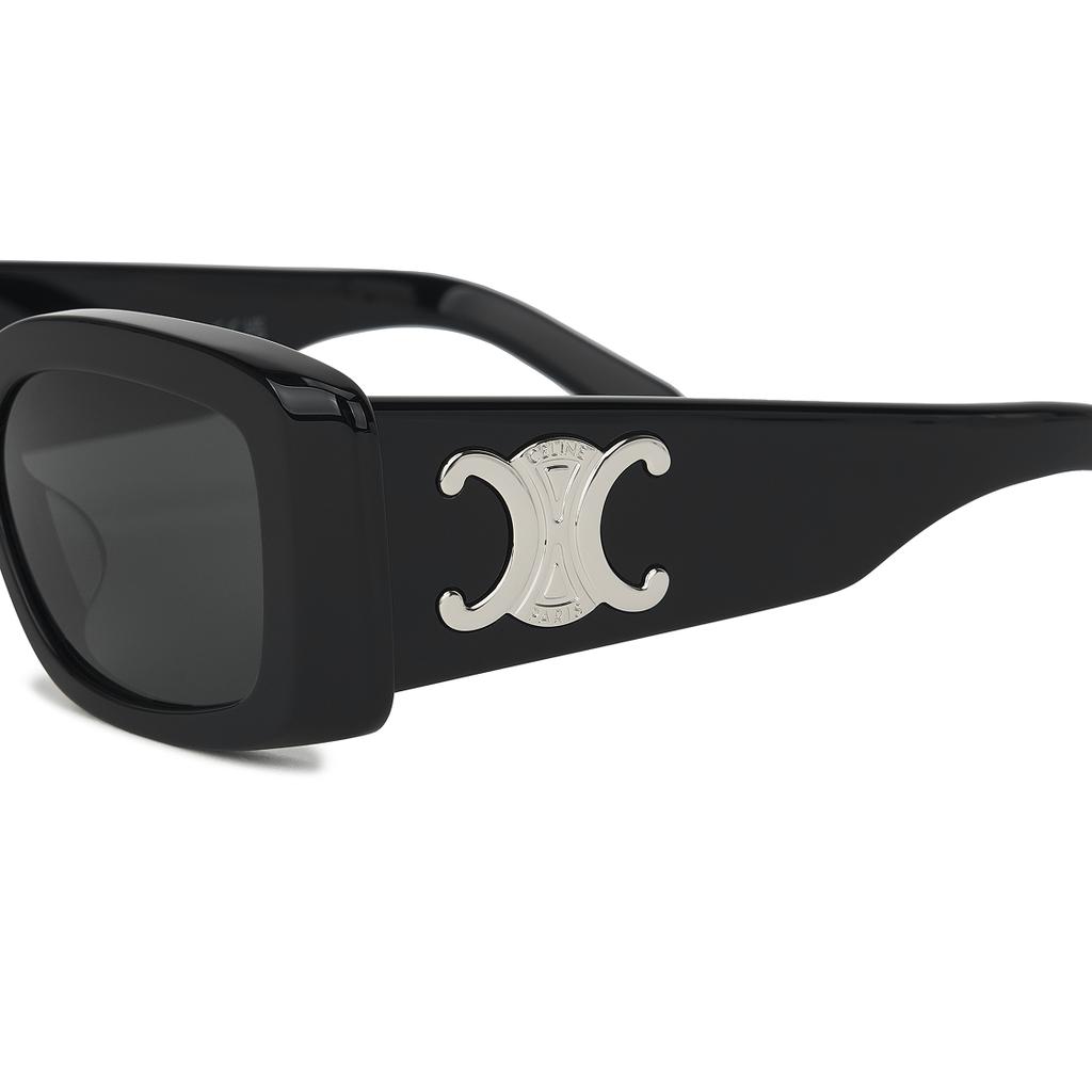 Celine Rectangle Sunglasses With Logo Women Sunglasses Black 4S282CPLB-38NO