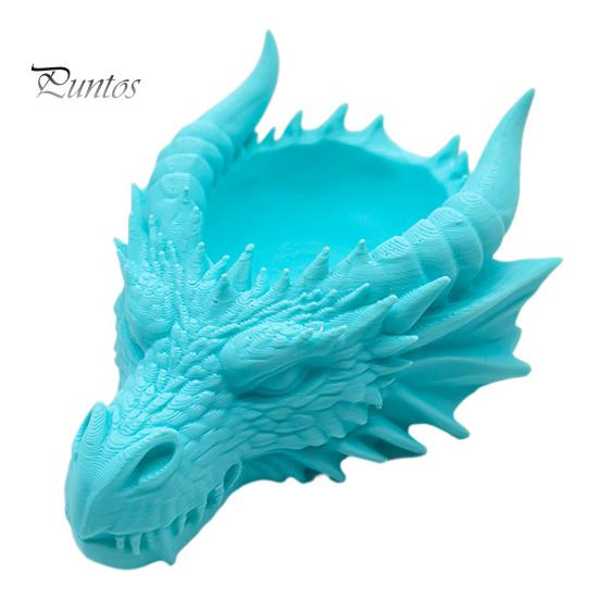 Okkulte Schmuckschale Dunkler Drachenkopf Aufbewahrungsschale, Gotischer Stil 3D-Druck Valet Tray Organizer, Fantasy-Ornament, für Schlüssel und Geschenk Männer