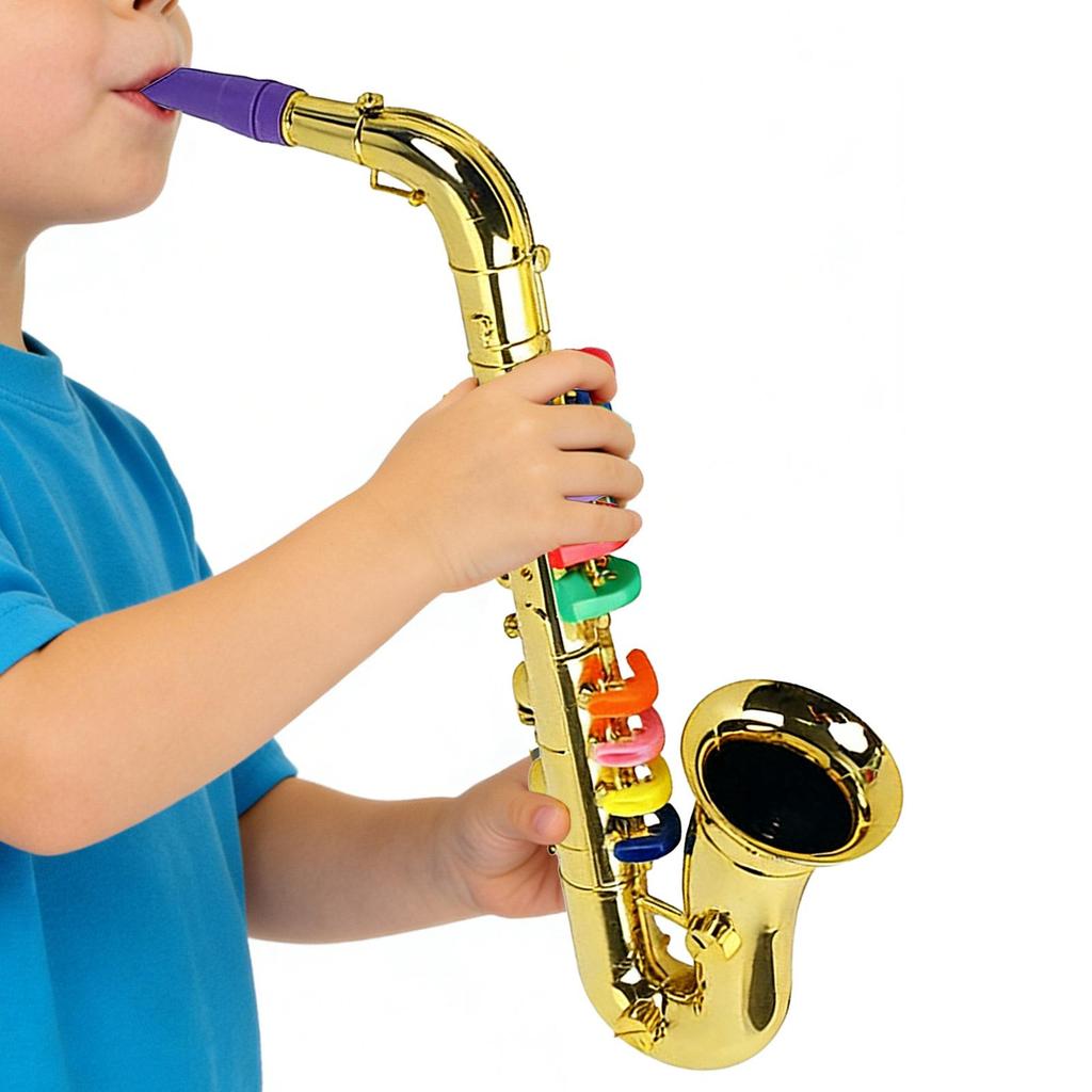 Kids Toy Saxophone Playable Musical Instrument Educational Lightweight Sax For Beginners, Party Birthday School Performance
