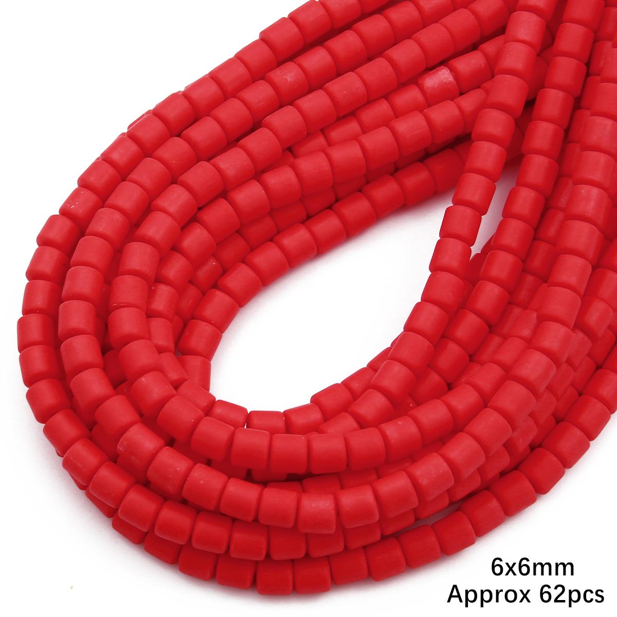 

60 шт./пакет 6x6 мм плоские круглые цилиндры из полимерной смолы, глиняные бусины, свободные проставки, бусины ручной работы для изготовления ювелирных изделий своими руками, браслеты, ожерелья, поделки 38 см/15