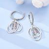 925 Sterling Copper Lucky Guardian Ear Zircon Original Design Earrings Color Zircon Making for Women Girl Wedding Party Gifts