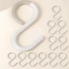 12Pcs S Hooks Plastic Multipurpose S-Shaped Hook for Kitchen Bathroom Closet Clothes Towels Hanging Keys S Hooks