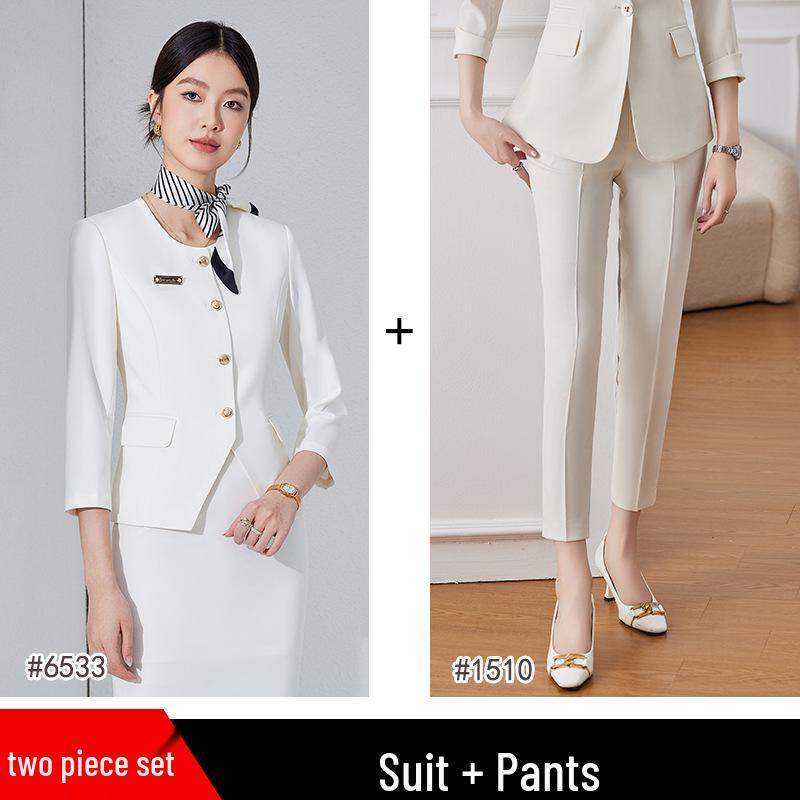 Women's Professional Workwear Suit: Skirt Set for Hotel, Salon, and Jewelry Store Managers