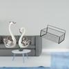 Porcelain Swan Figurine Collection Animal Statue Ornament for Living Room Bedroom Desktop Fireplace