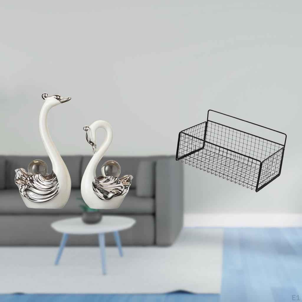 Porcelain Swan Figurine Collection Animal Statue Ornament for Living Room Bedroom Desktop Fireplace