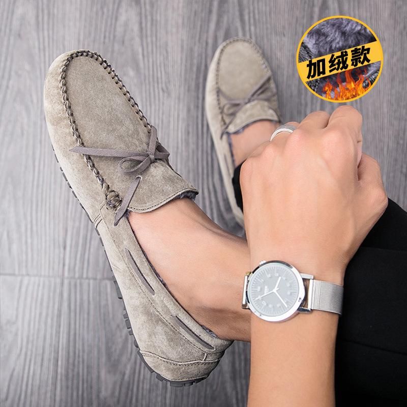 Autumn new leather Doudou shoes breathable lazy shoes personalized driving shoes