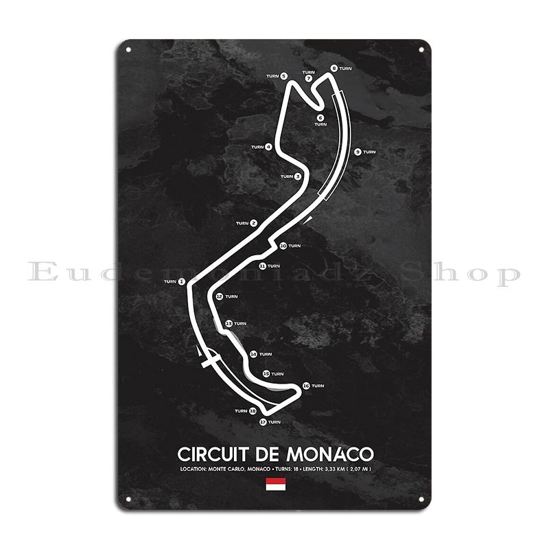 Circuit de Dijon Prenois Magny Cours Racetrack Map Metal Plaque Poster Plates Classic Designing Printed Bar Tin Sign Poster