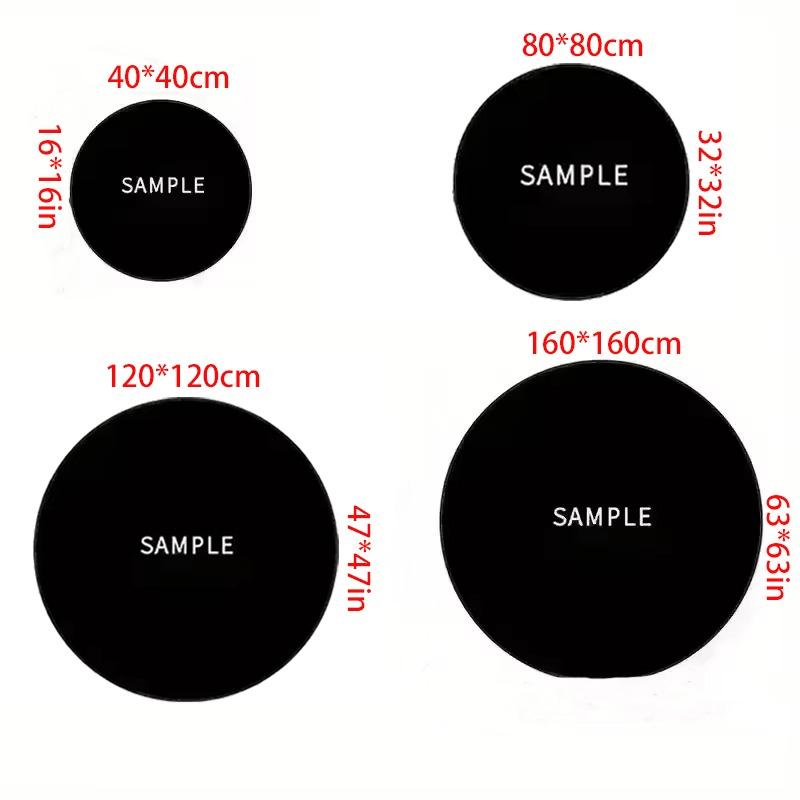 Nordic Green Gold Black Marble Round Carpet Modern Home Bedroom Living Room Decoration Round Rugs Balcony Bathroom Anti-slip Mat