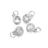 10Pcs/lot Alloy Gold Silver Color Rhinestone Hearts Charms For Earrings Necklaces DIY Love Charms Jewelry  Making Accessories