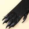 Halloween Claw Gloves Black Sequined Nails Halloween Cosplay Costume Long Nail Gloves Personality Ghost Claw Long Gloves
