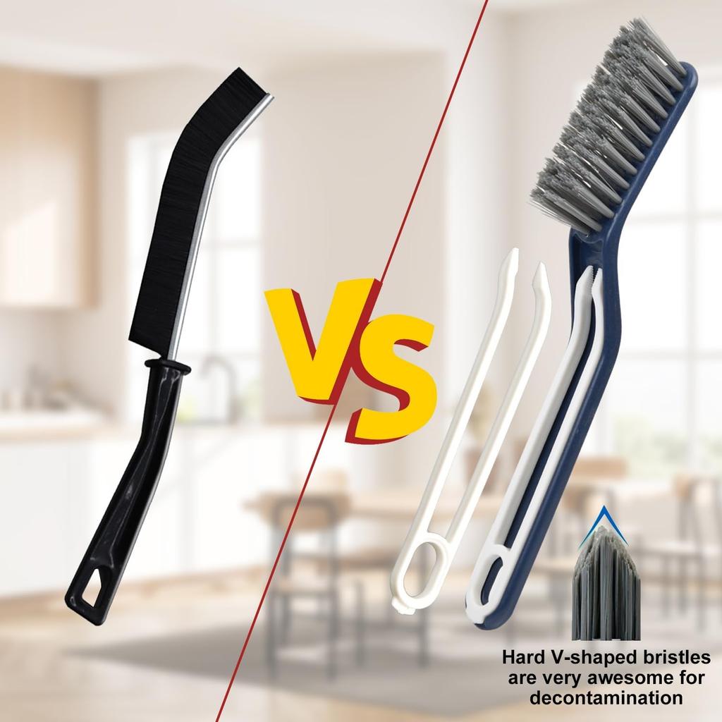 Cleaning Brush - Hard Bristle Crevice Cleaning Brush Tools for Household Use, Kitchen, Bathroom, Window, Toilet, Multifunctional Gap Cleaning