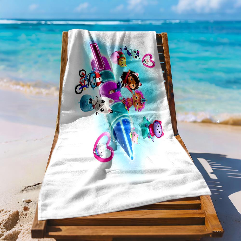 Cartoon Niedlich Gabbys3 Strandtuch Weich Langlebig Schnelltrocknend Bequem Leicht Geeignet für Schwimmen, Fitnessstudio, Camping, Yoga Urlaub