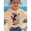 European Size A Easy and Creative Casual T Shirt with A Heart Print Perfect for A Girl Who Loves To Dance