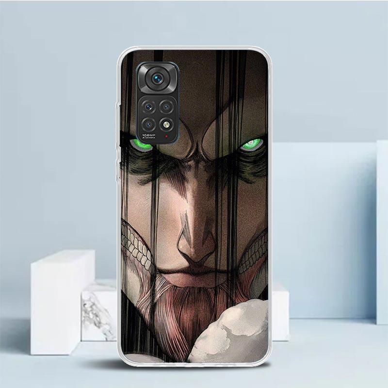 A-Attack on T-Titan Eren Yeager Soft Cover for Xiaomi Redmi Note 15 14 13 12 Pro Plus Phone Case 14S 11S 11T 11E 10S 10 4G Patte