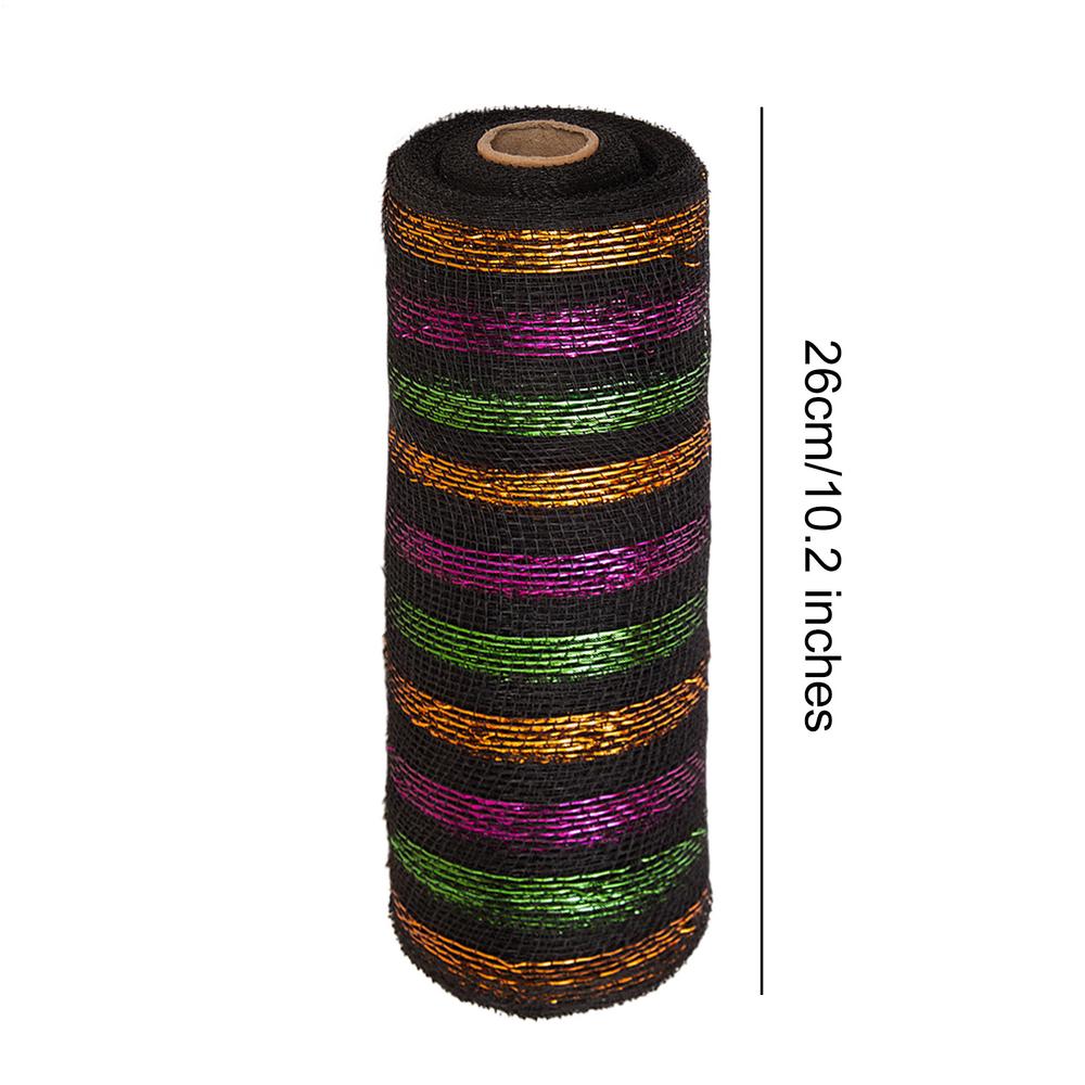 10 Yards Striped Mesh Ribbon Holiday Decoration DIY Wrapping Ribbons Cane Candy Christmas Wreath Tree Stripe Mesh Ribbon Decor