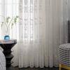 White Lace Curtain Semi Sheer Punch Embroidered Hanging Basket Bedroom Living Room Balcony
