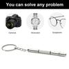 Eyeglasses Screwdriver Repair Kit Precisions 4 In 1 Mini Screwdriver Set Keychain Glasses Sunglasses Watch Electronics