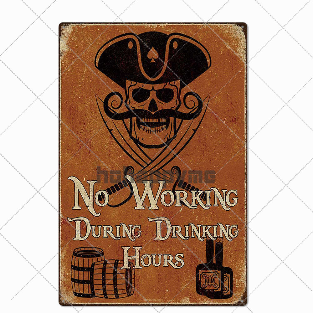 Beer Vintage Metal Tin Signs Bar Poster Pub Club Cafe Wall Decoration Retro Plaque Home Decor 20*30cm