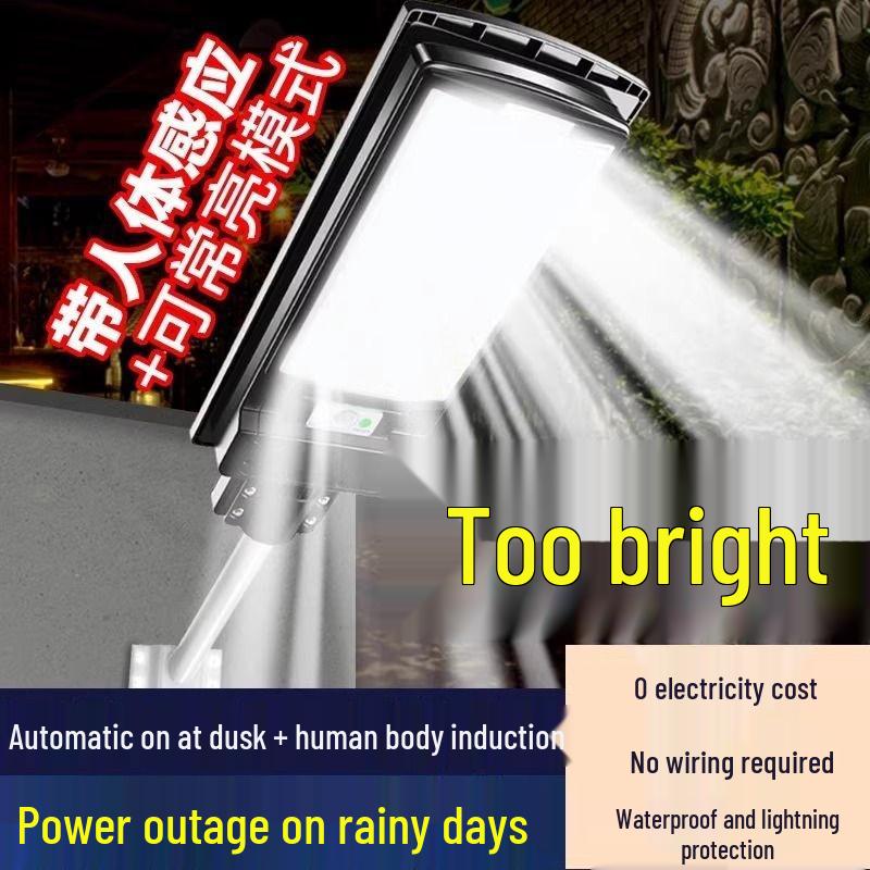 Solar-Powered Outdoor Courtyard Light: Super Bright, Waterproof, Motion Sensor