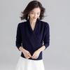 Yi Li Teng Women's Elegant Knitted V-Neck Sweater