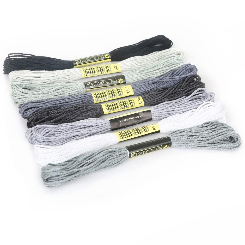 Multicolor Embroidery Cross-stitch Threads Floss Anti-pilling Sewing Skeins Wristband Headwear Needlework Supplies 7.5m