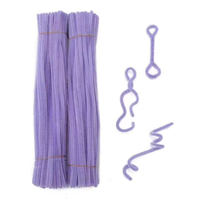 500pcs Chenille Stem Pipe Kids DIY Creative Chenille Sticks Cleaners Kindergarten Educational Handmade Material Plush Strips