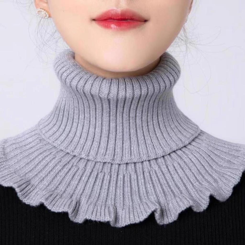 Women's Cozy Cervical Neck Warmer Snood – Soft Core-Spun Yarn Pullover for Fall & Winter
