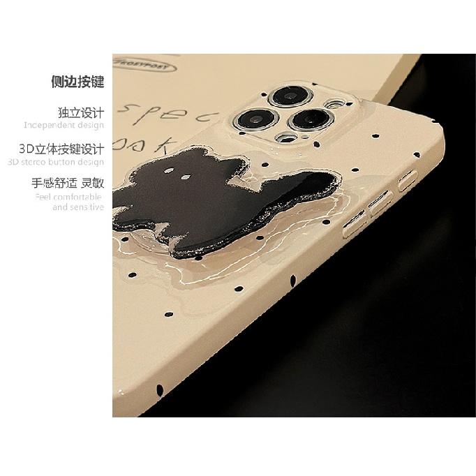 Cute polka dot cat stand phone case suitable for iPhone 17, 14 Pro Max, iPhone 15, soft case for iPhone 16