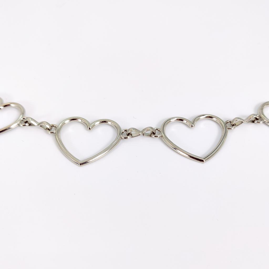Women's belt Luxury Heart Shaped Metal Waist Chain Belt Goth accessories belts for women Punk style with Jeans Dress
