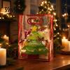 Decorative Candy Bags for Holidays Christmas Gift with Handles, Reusable Clear PP Treat Holiday Party Containers Apples Cookies, Favor Packaging