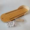 1pc Mini Wooden Bowling Tabletop Game, Innovative Educational Toy for Children, Solid Wood, Fun for Parents and Children, Holiday Gift