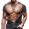 3D Digital Printed Men's T-shirt Muscle Funny T-shirt
