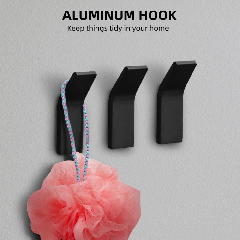 6 Pcs Self-Adhesive Adhesive Towel Hooks Drill-Free Towel Rack Hooks Durable Wall Mount Hooks