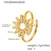 Qiong Yao Sunflower Zircon Sparkle Jewelry Set: Bracelet, Necklace & Ring - High-End Unique Design, Colorfast.