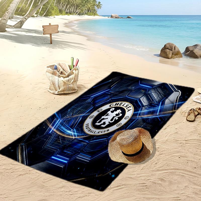 Chelsea FC Printed Beach Towel Quick Dry Soft TowelPortable Large Rectangular Beach Blanket for Travel Swimming Pool