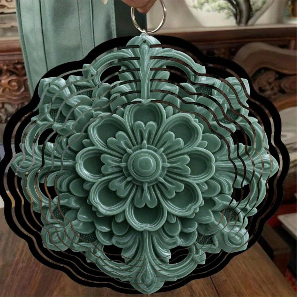 Metal Wind Spinner Mandala Wind Chime for Outdoor Indoor Decor All Season Holiday Gift Housewarming Decoration No Electricity Needed